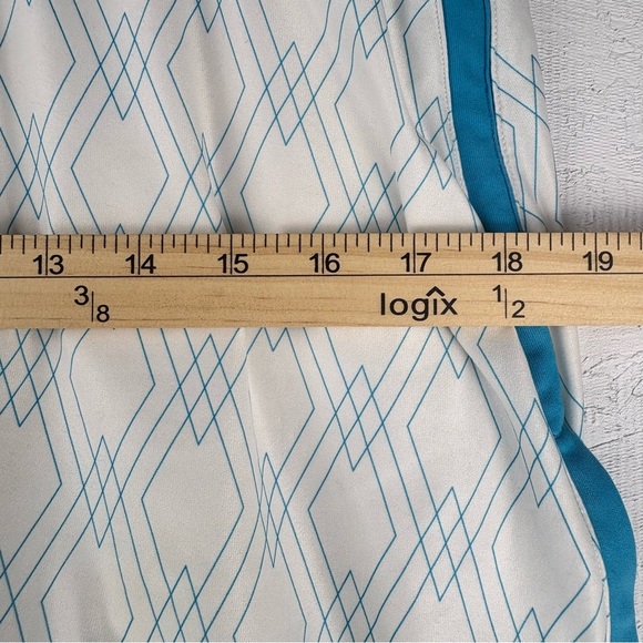 Nike Dri-Fit White and Blue Geometric Tennis Golf Skirt Stretchy Sz Large - Picture 8 of 10